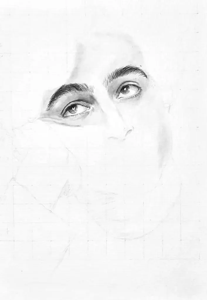 Bleistiftporträt von Timothée Chalamet, gezeichnet von Katharina Lechner